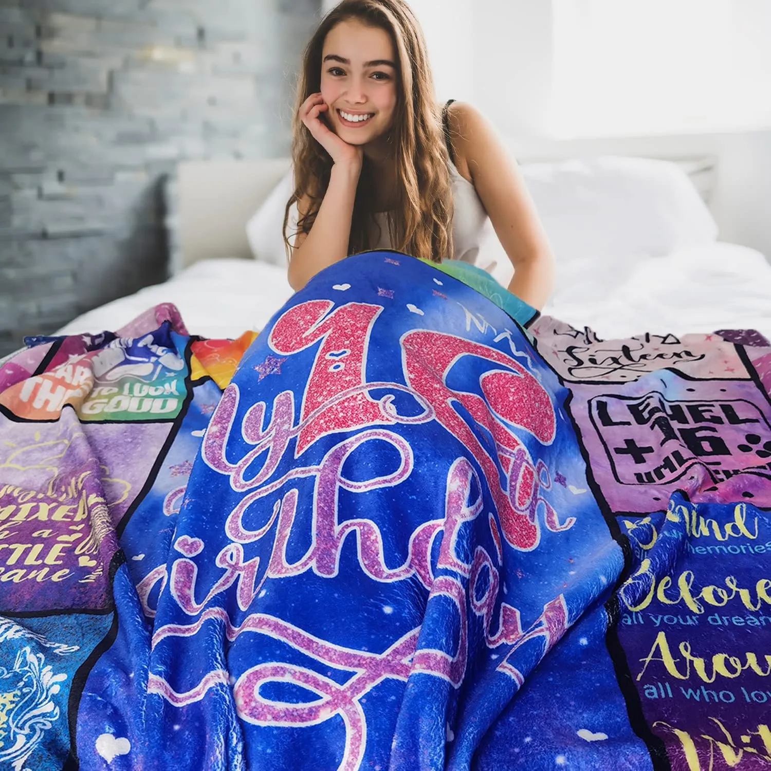 16th Birthday Gifts for Girls Blanket, Gifts for 16 Year Old Girls, 16 Year Old Girl Gift Ideas for Birthday, Sweet 16 Birthday Gifts Throw Blankets