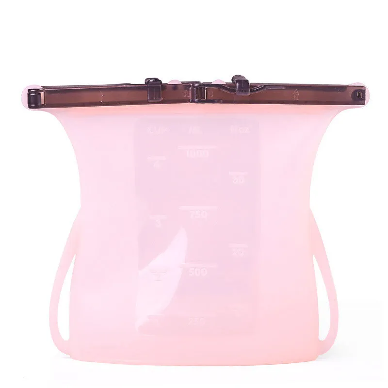 1pc Silicone Storage Bag | 500ml - 2000ml Leakproof & Sealed Ziplock Bag for Freezer and Refrigerator
