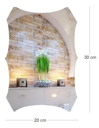 30 * 20 cm Flexible Mirror Sheets Self-Adhesive Plastic Mirror Tiles Non-Glass Mirror Sticker