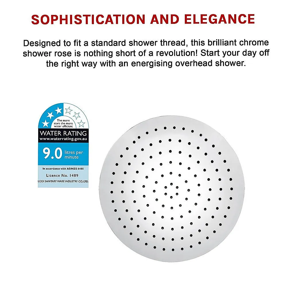300mm Shower Head | Round 304SS Chrome Showerhead