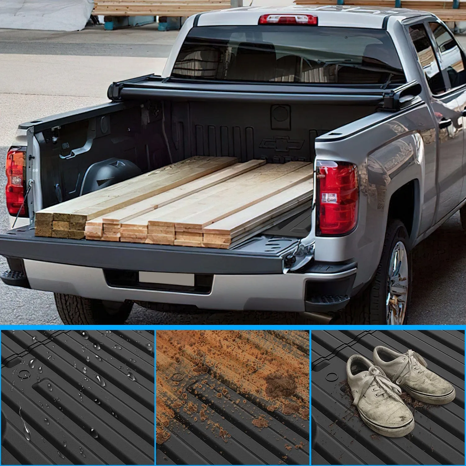 5ft Rubber Short Bed For 2015-2023 Ford F-150