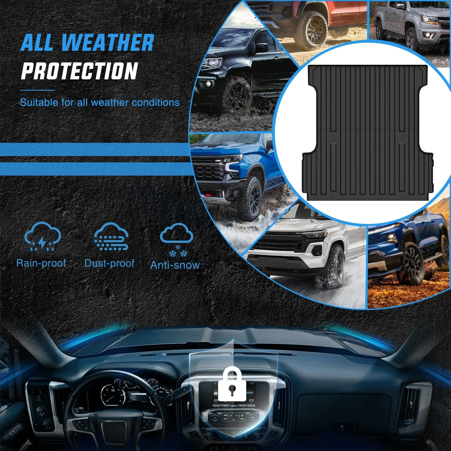 5ft Rubber Short Bed For 2015-2023 Ford F-150