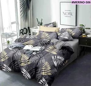 Ab Home Decor Microfiber 350TC Glace Cotton AC Comforter Set King Size Double Bed with 1 Flat bedsheet-90x100 inch and Two Pillow Covers II 4 pc Bedding Set-Multi-Color