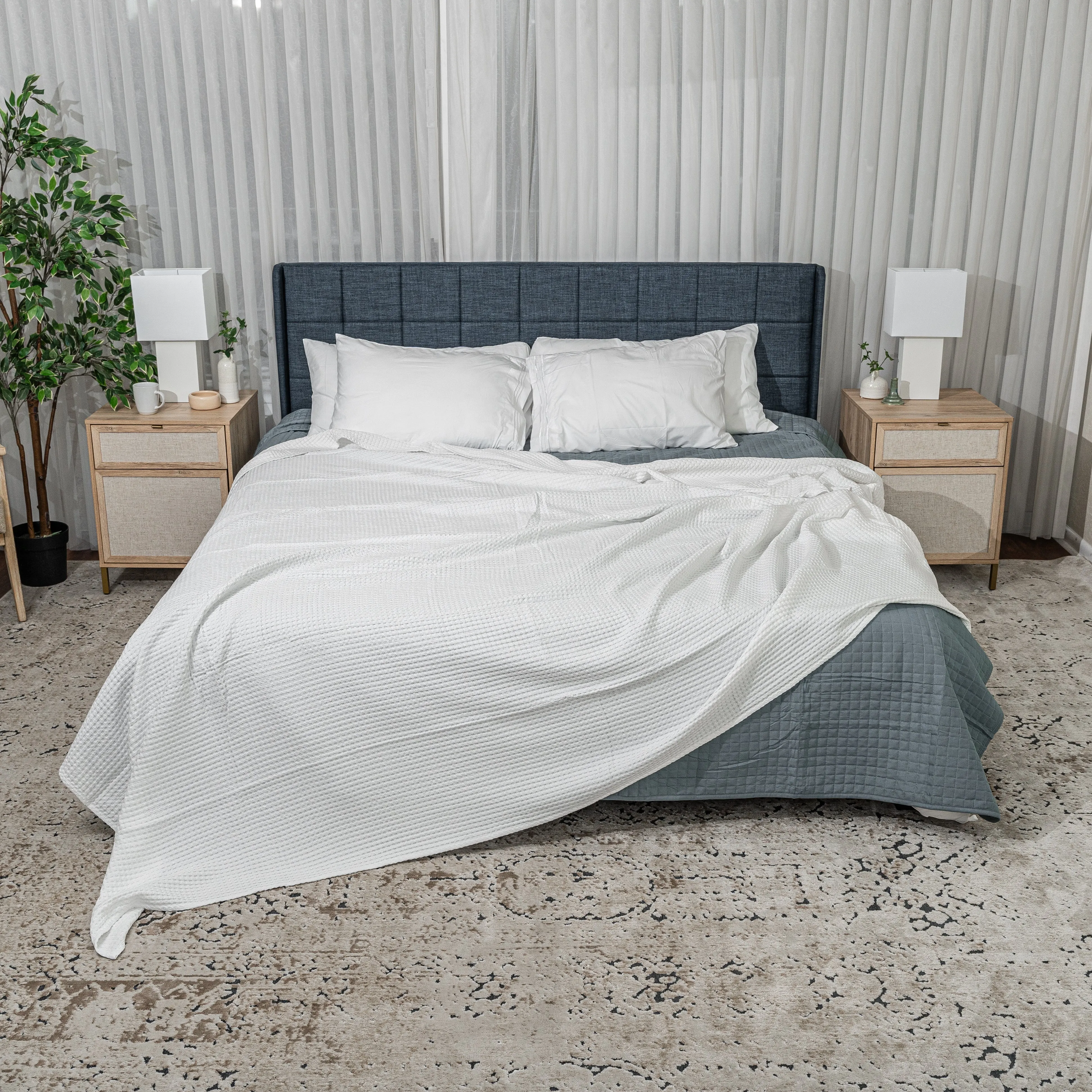 Adult Waffle Blankets by Comfy Cubs in White