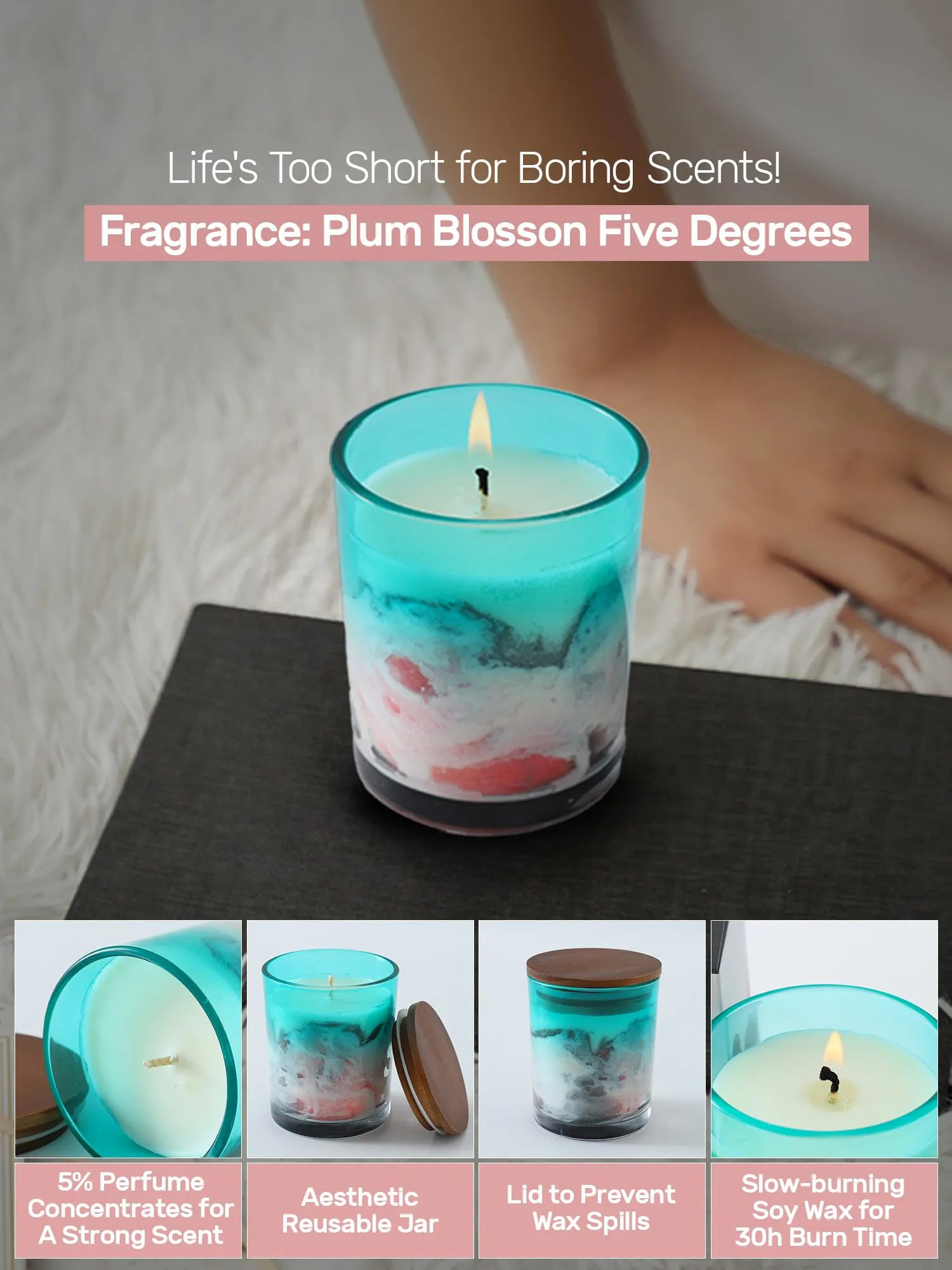 AndMe Scented Candle for Home Decor I Fragrance Candle Ideal for Gifting I Aroma Candle for Creating a Relaxing Ambiance