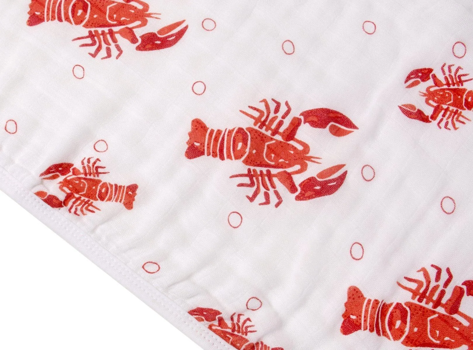 Baby Burp Cloth & Bib Combo Heads Tails Crawfish Lobster