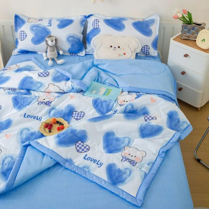 Cute Bear Summer Quilt: Washable Comforter