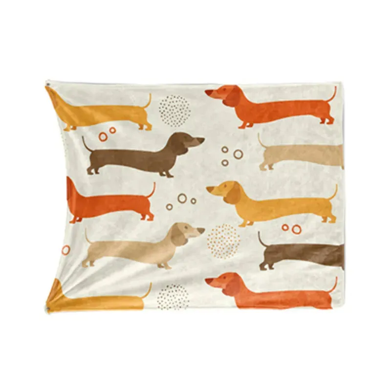 Cute Sausage Dog Throw Blanket