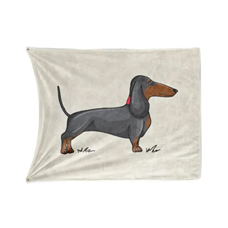 Cute Sausage Dog Throw Blanket