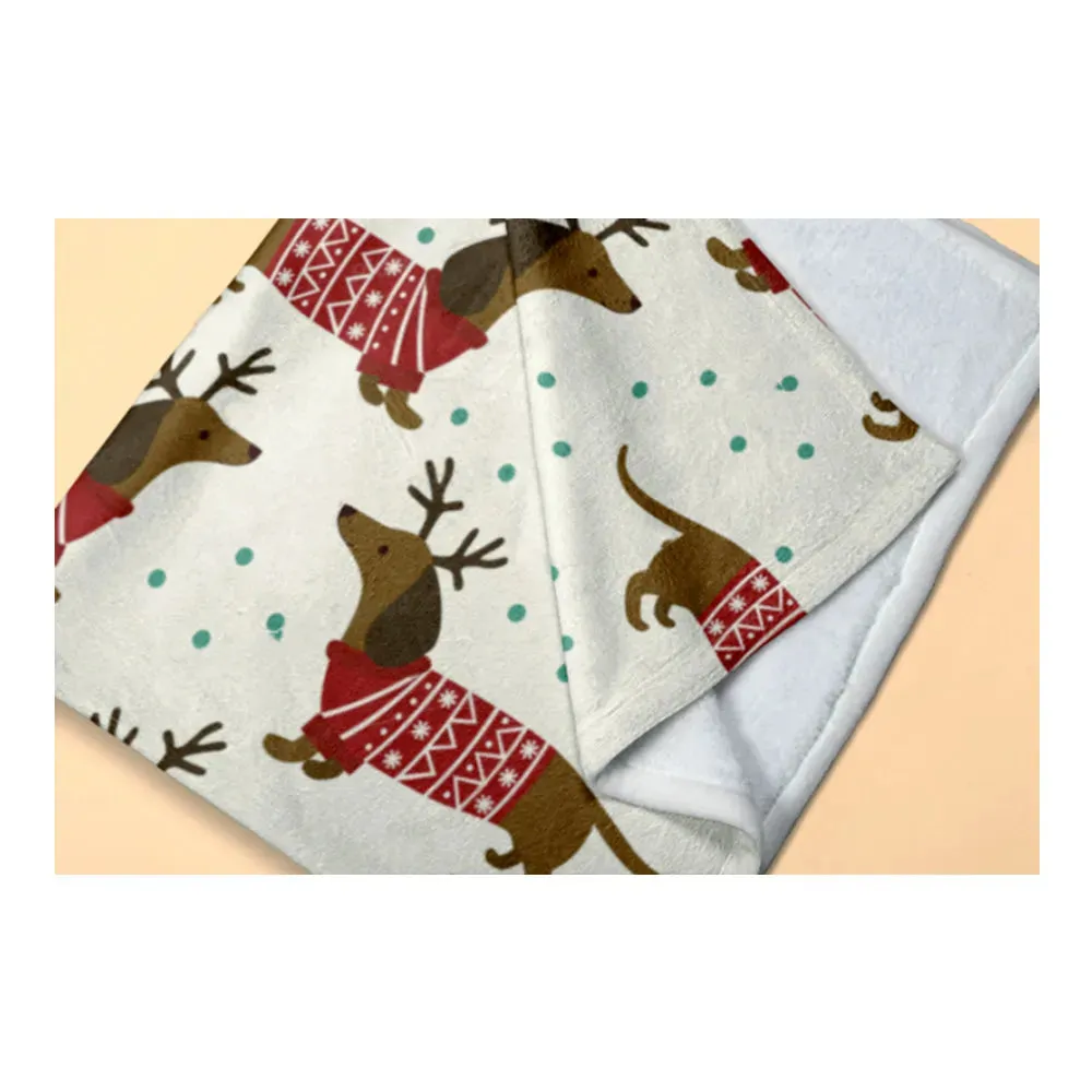 Cute Sausage Dog Throw Blanket