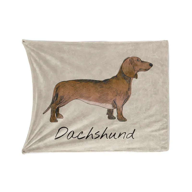 Cute Sausage Dog Throw Blanket