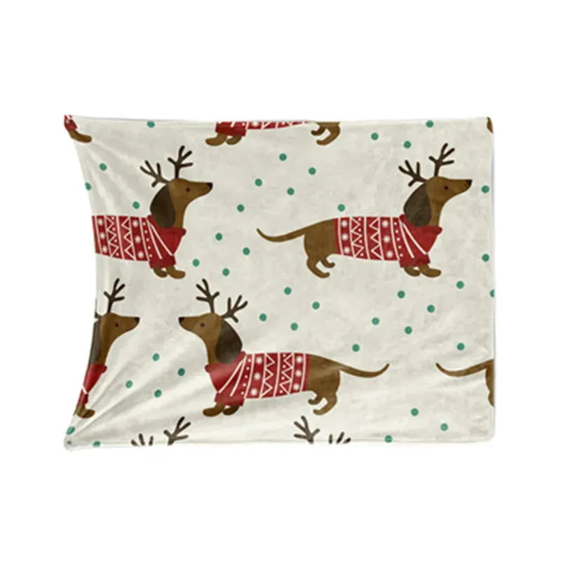 Cute Sausage Dog Throw Blanket