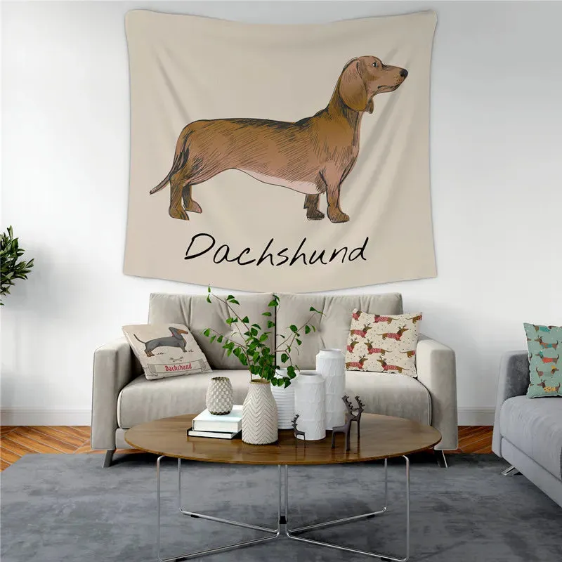Cute Sausage Dog Throw Blanket