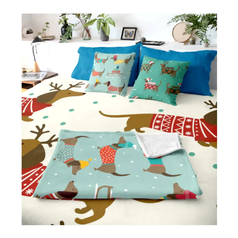 Cute Sausage Dog Throw Blanket