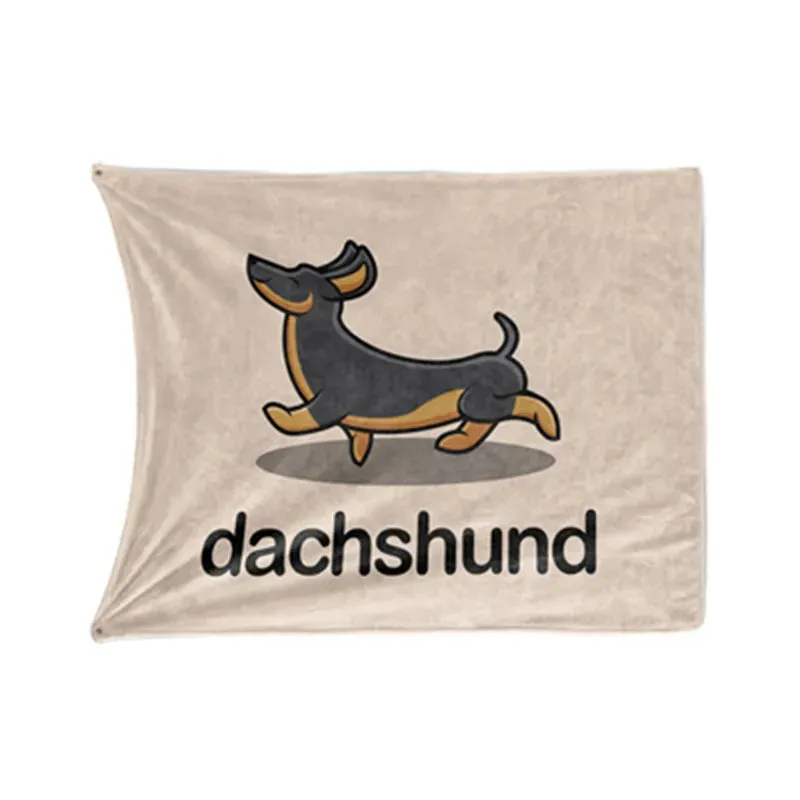 Cute Sausage Dog Throw Blanket