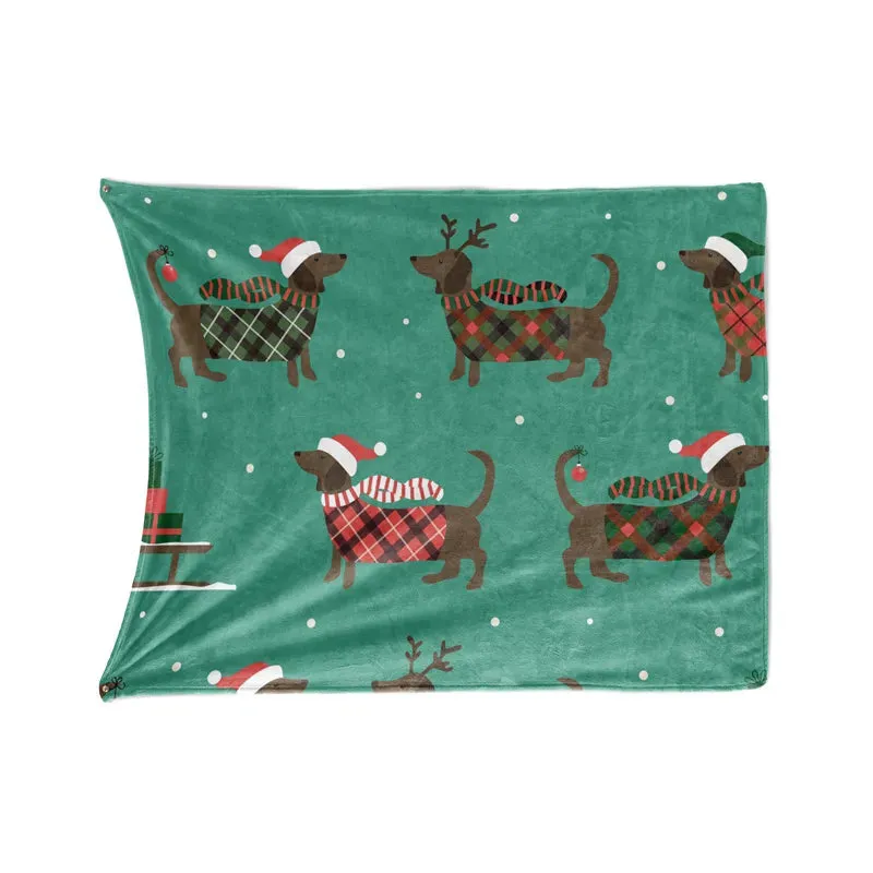 Cute Sausage Dog Throw Blanket