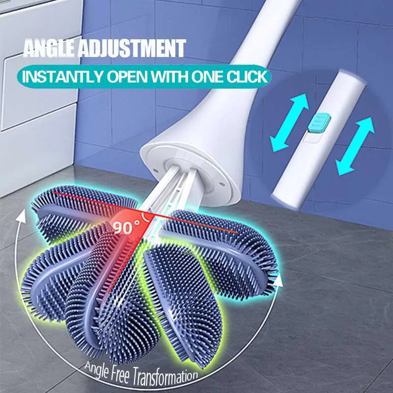 Deep Cleaning Toilet Brush Set  No More Hidden Grime! 