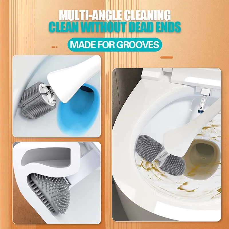 Deep Cleaning Toilet Brush Set  No More Hidden Grime! 