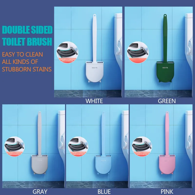 Deep Cleaning Toilet Brush Set  No More Hidden Grime! 