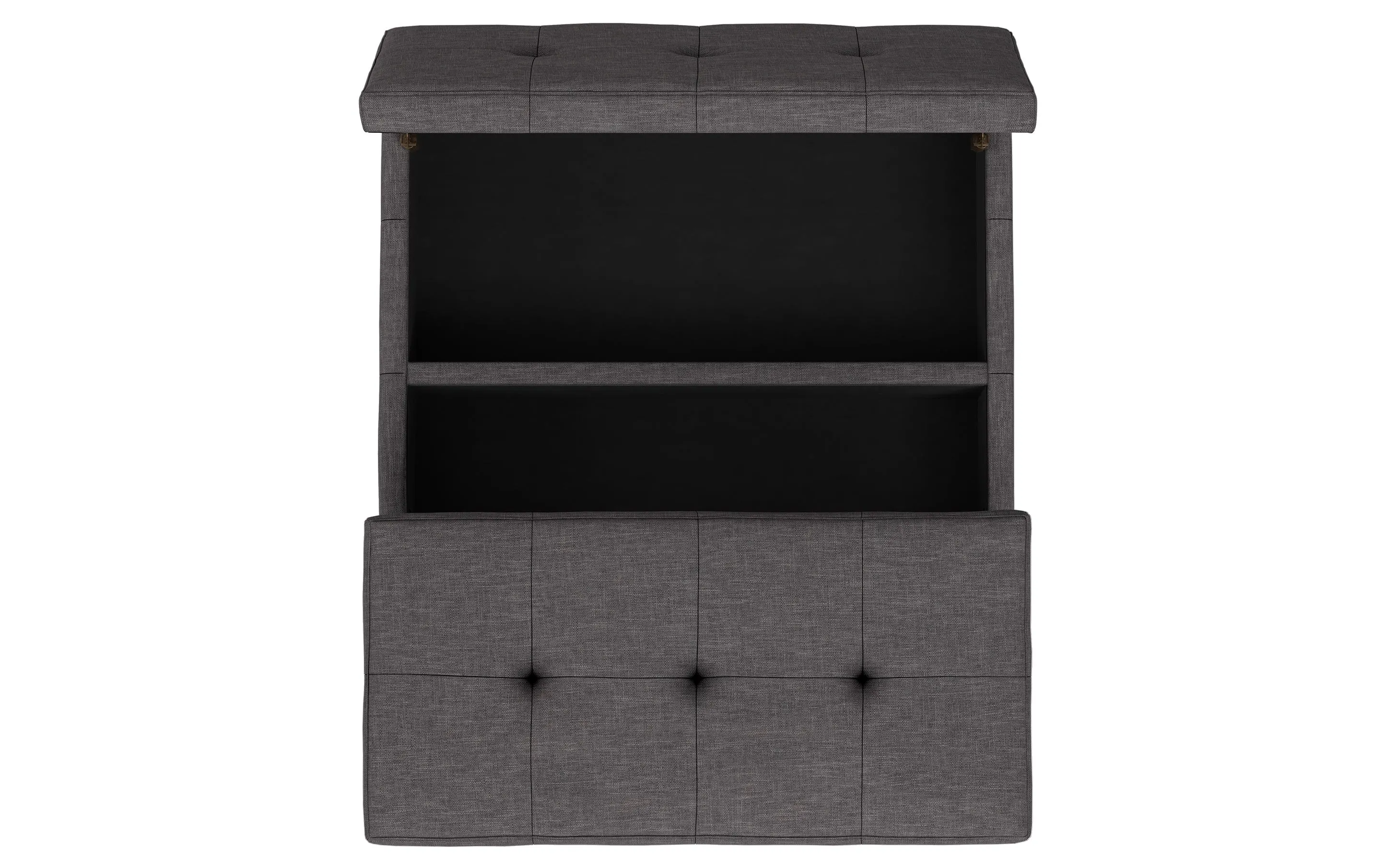 Dover Lift Top Coffee Table Storage Ottoman In Linen