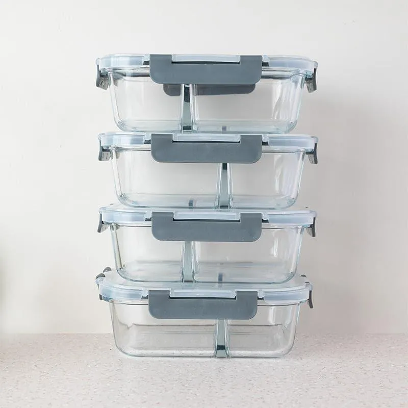 Flavour Tight Glass Lunch Box - Black