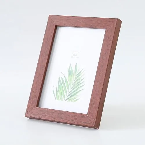 Heart Home Photo Frame For Home Décor|Use Horizontal & Vertical|Crystal Clear Glass|Perfect For Home, Office And Shop "10.4x14.2CM" (Brown)