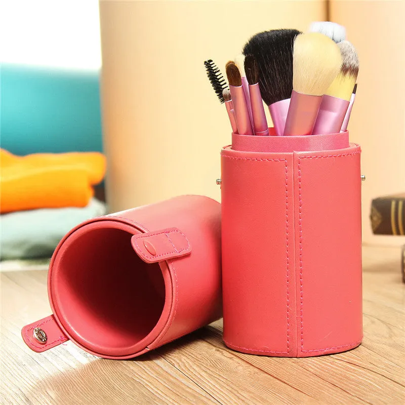 High Quality Newest Pro 13 PCS Powder Blush Makeup Brush Cosmetic Brushes Set Kit   Cup Holder Case