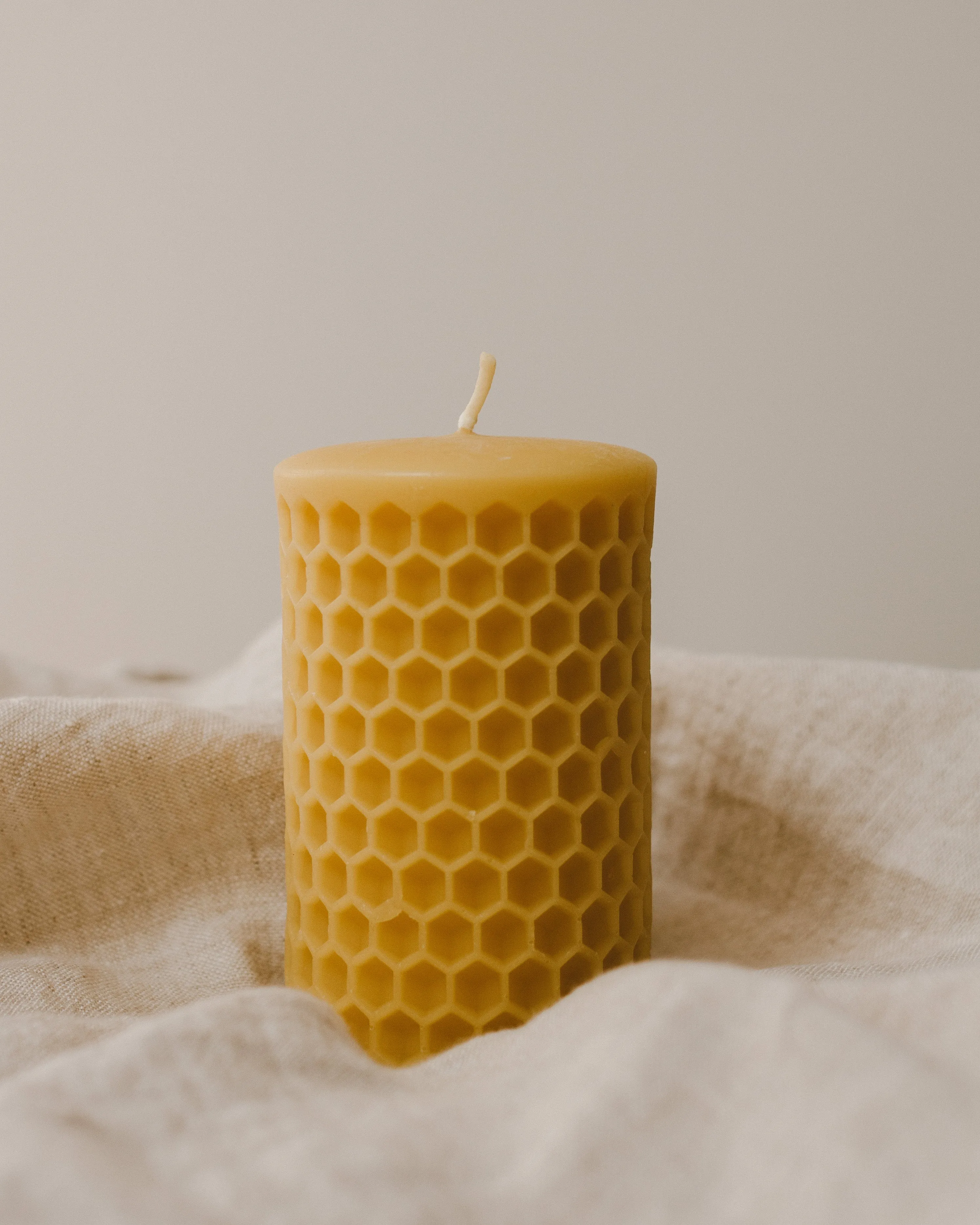 Honeycomb Beeswax Pillar Candle | Wholesale