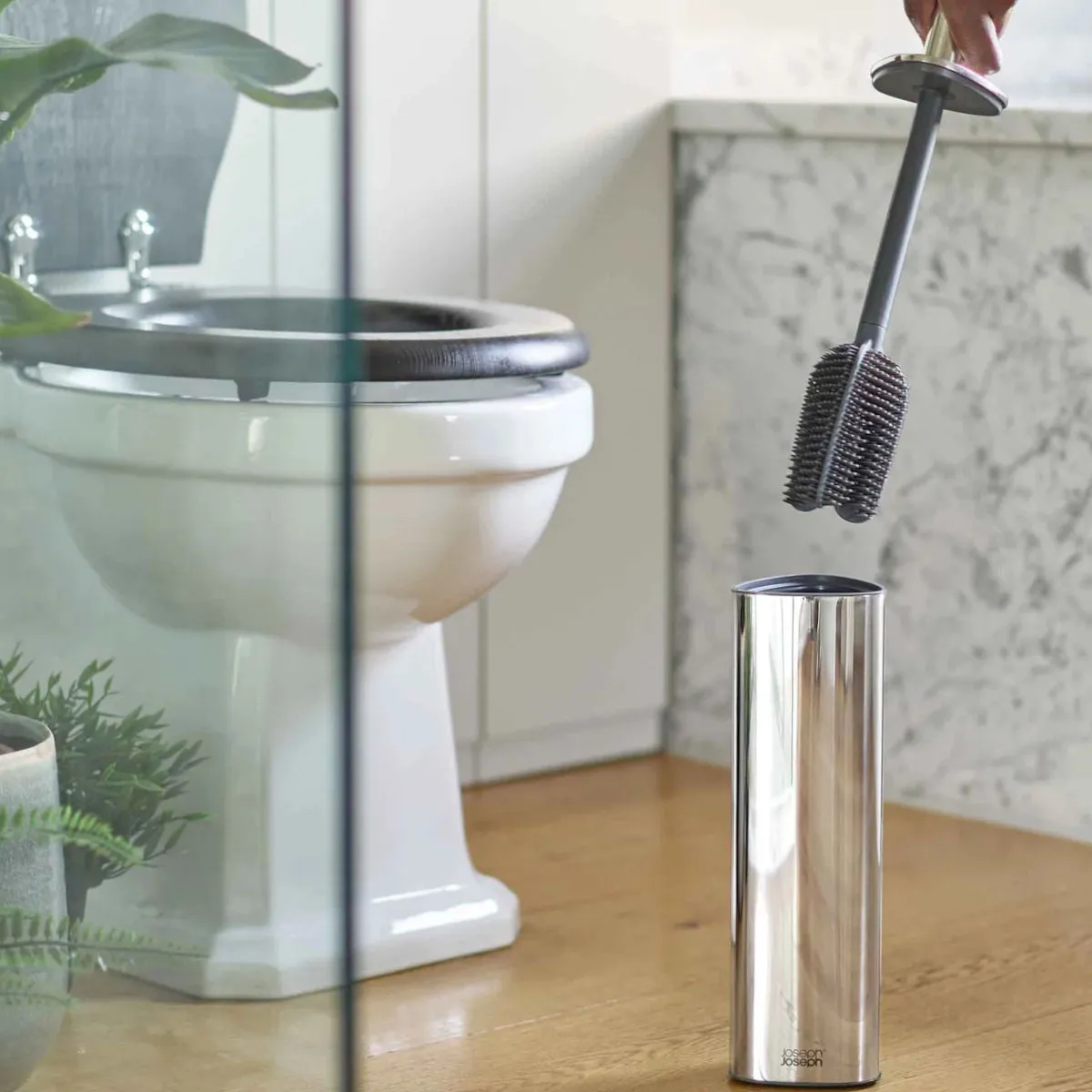 Joseph Joseph Flex 360 Luxe Steel Toilet Brush