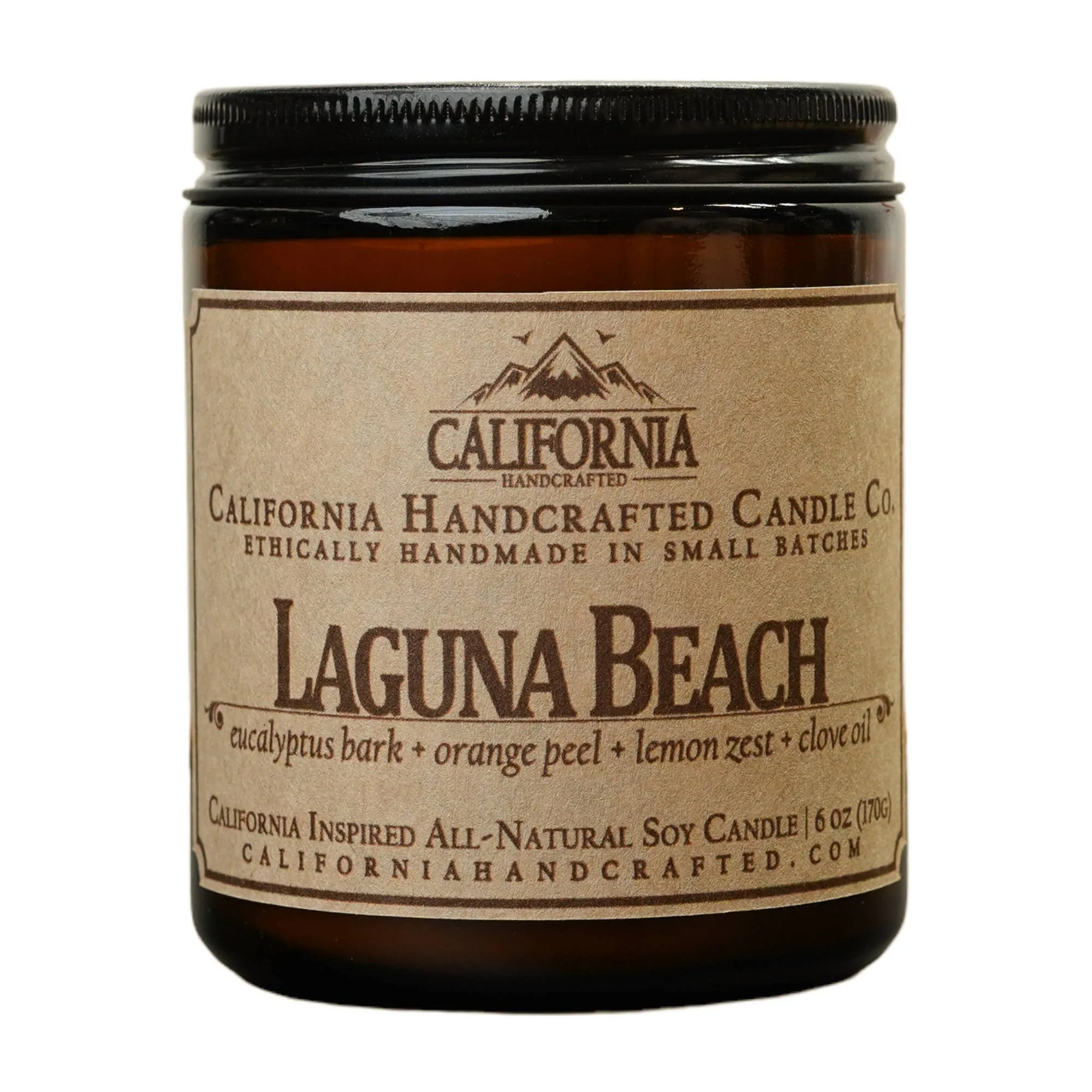 Laguna Beach California-Inspired Soy Amber Jar Candle