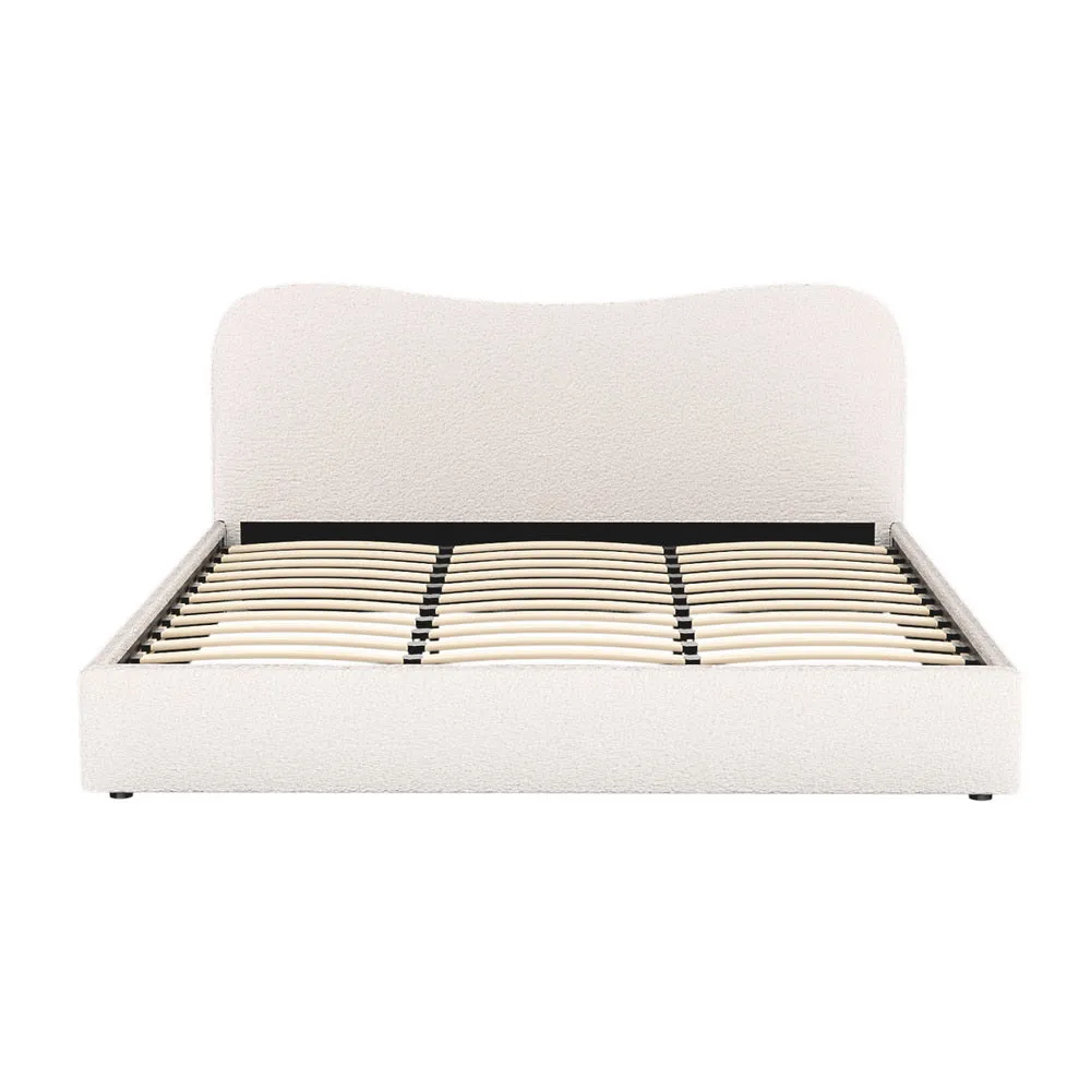 Naida Bed Frame Boucle - Beige King
