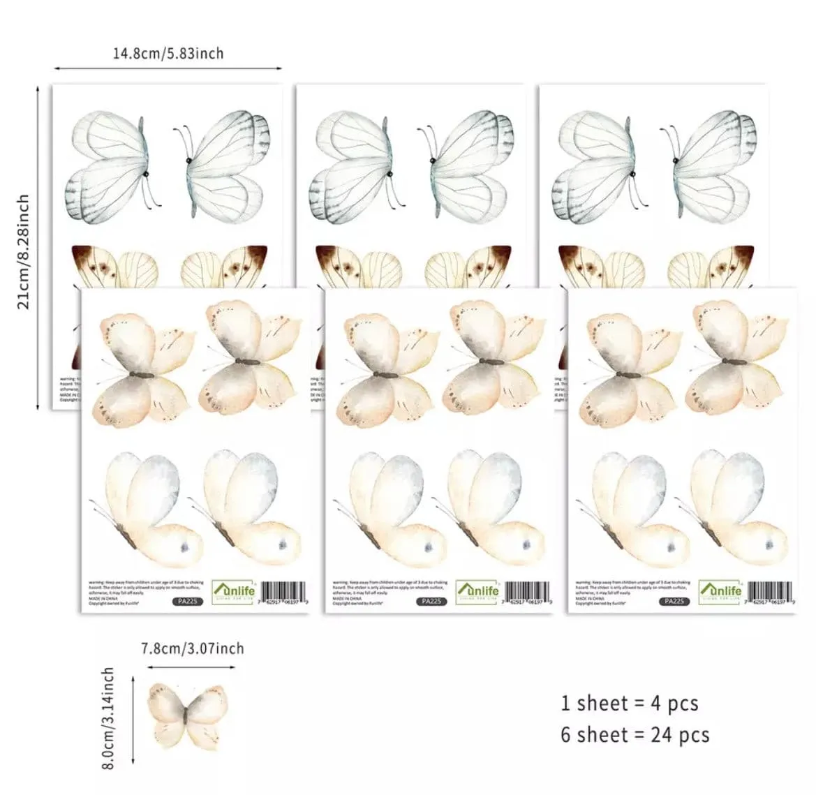 Nursery Wall Decals - Butterflies