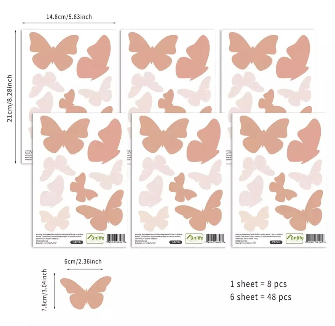 Nursery Wall Decals - Butterflies