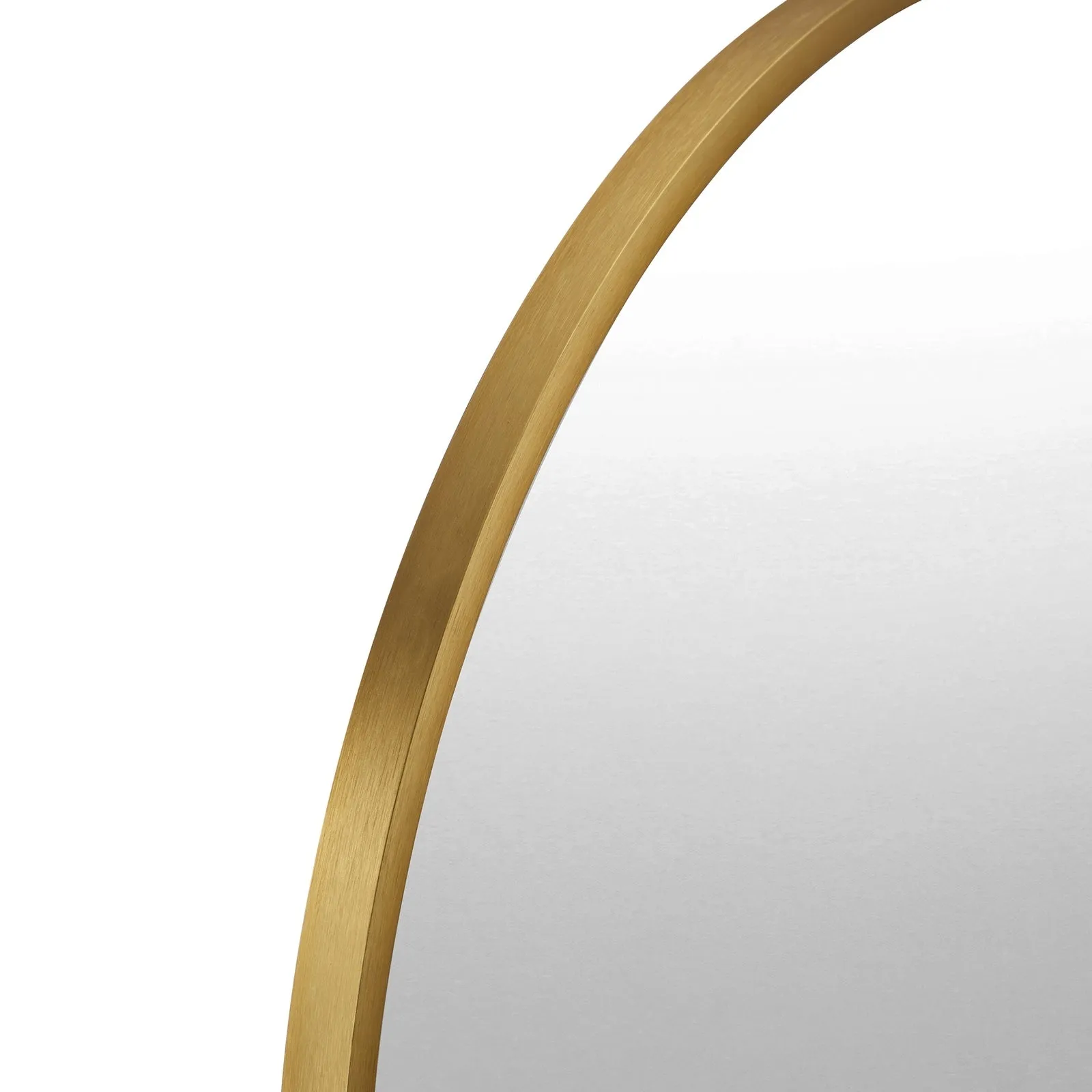 Oikiture Wall Mirrors Oval Makeup Mirror Bathroom Home Decor Gold 76x31cm