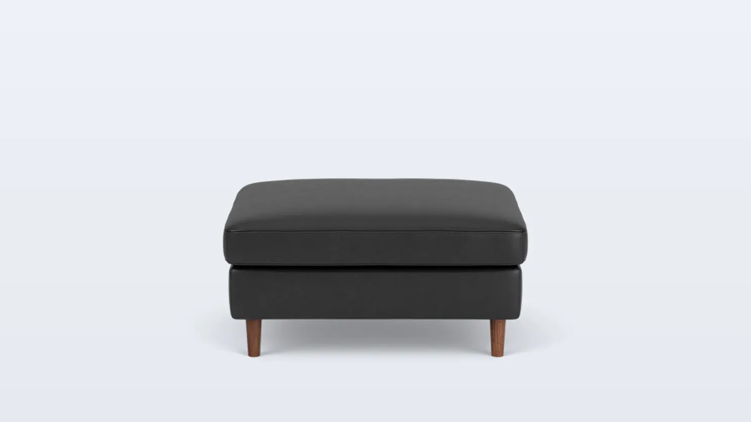 oskar rectangular storage ottoman - leather