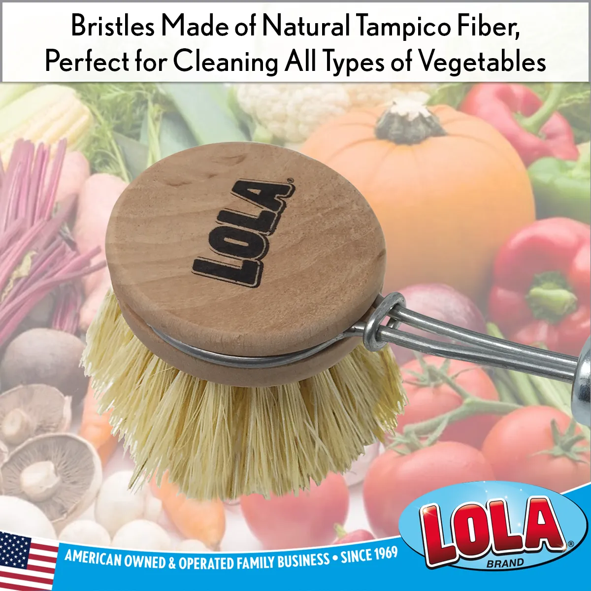 Replacement Head For "The Original" Tampico Vegetable & Dish Brush™ - Small Head