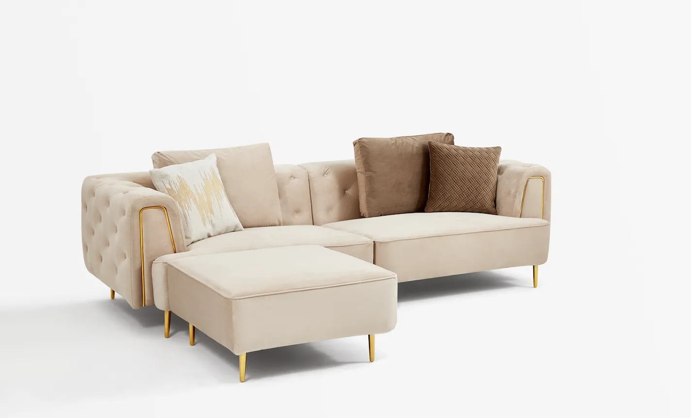 Rubeza Sofia / Cricket Ottoman - Warm Sand