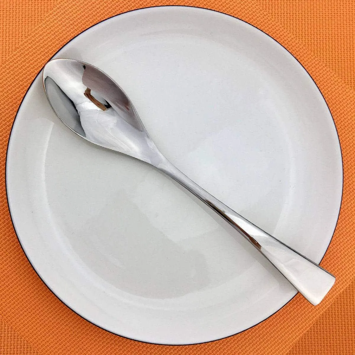 Shiny Silver Colored Flatware Set