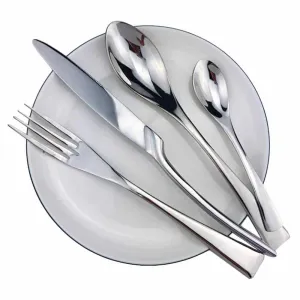 Shiny Silver Colored Flatware Set