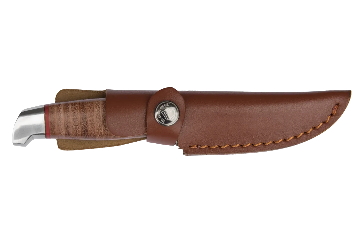 TK Retro - Stacked Leather Fixed Blade