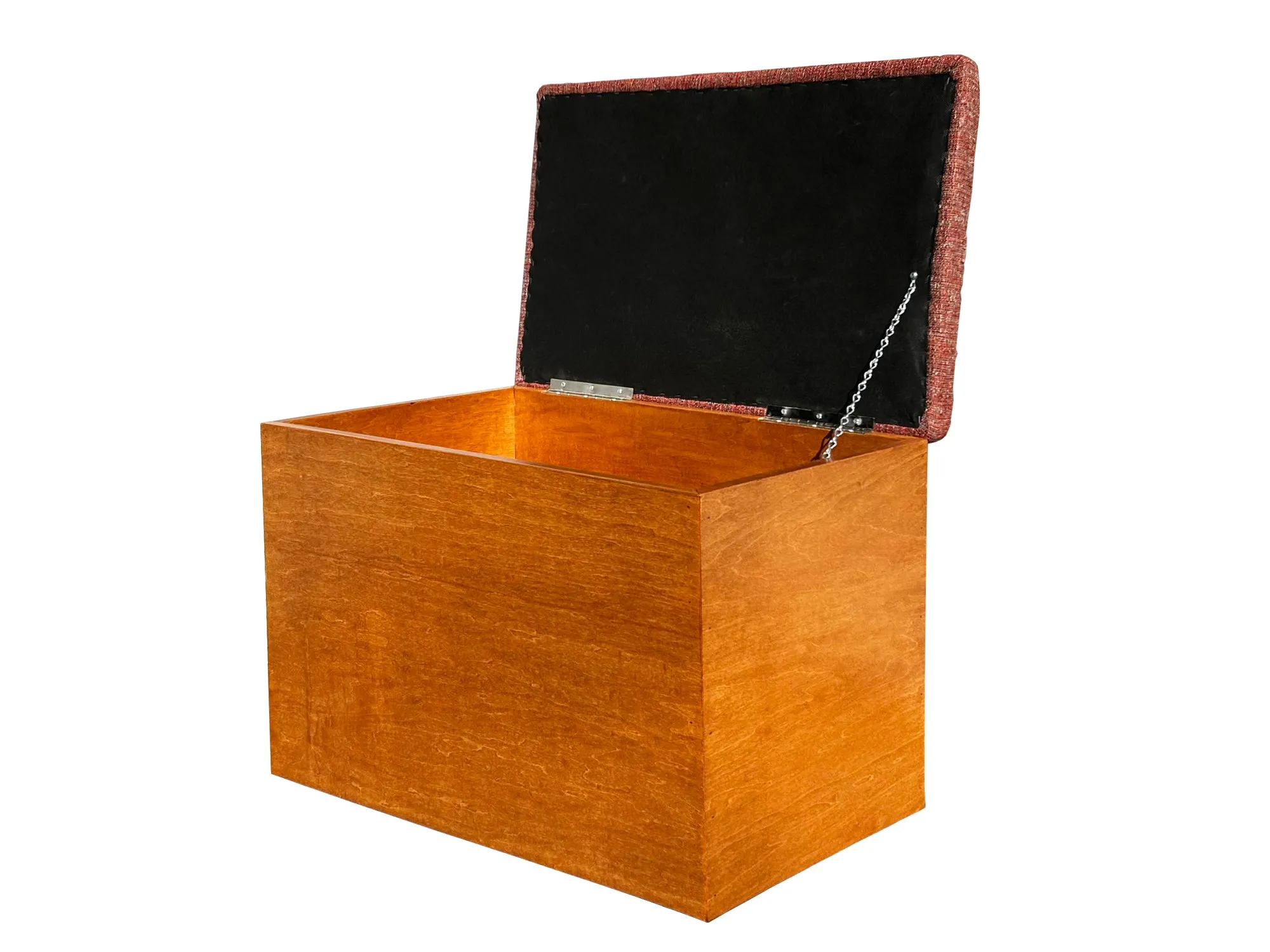 Wood Frame Storage Ottoman